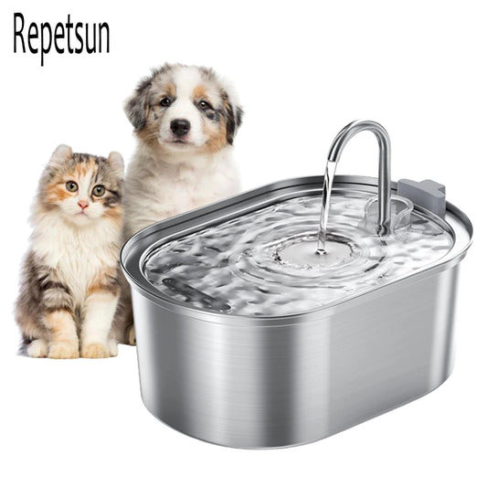 3.2L Smart Cat Dog Water Dispenser With Faucet Stainless Steel Pet Automatic Water Drinker Filter Motion Sensor Fountain Bowls