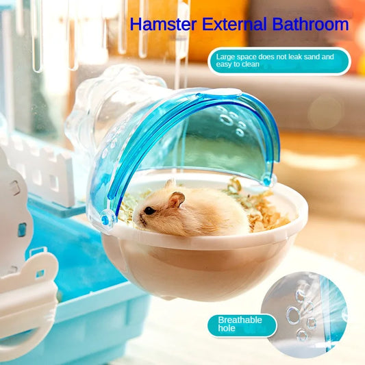 1pc Pet Hamster Box Bath Sand Room House Bathroom Cage Box for Hamster Mouse Toilet for Small Animal Pets Supplies